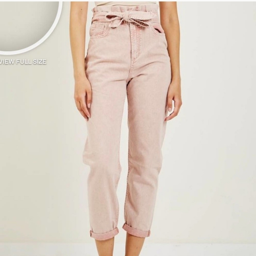 Joe's The Brinkley High Rise Paperbag Jean Peach Size 27